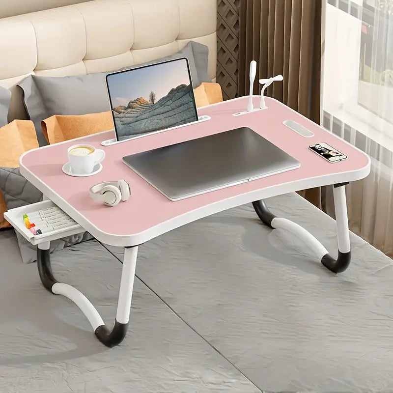 AirMount Portable Laptop Desk with USB Charging & Storage (FREE Fan & Light Add-on)