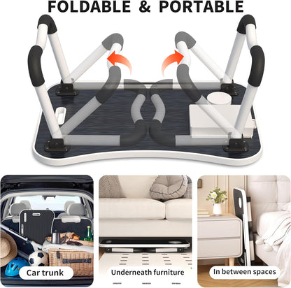 AirMount Portable Laptop Desk with USB Charging & Storage (FREE Fan & Light Add-on)